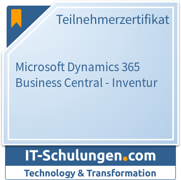 IT-Schulungen Badge: Microsoft Dynamics 365 Business Central - Inventur