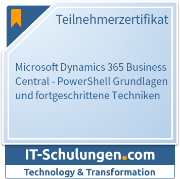 IT-Schulungen Badge: Microsoft Dynamics 365 Business Central - PowerShell Grundlagen und fortgeschrittene Techniken