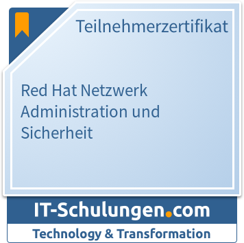 IT-Schulungen Badge: Red Hat Netzwerk Administration und Sicherheit