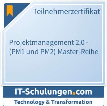 IT-Schulungen Badge: Projektmanagement 2.0 - (PM1 und PM2) Master-Reihe