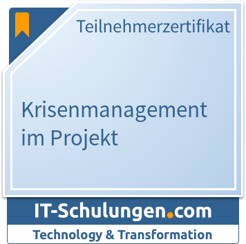IT-Schulungen Badge: Krisenmanagement im Projekt