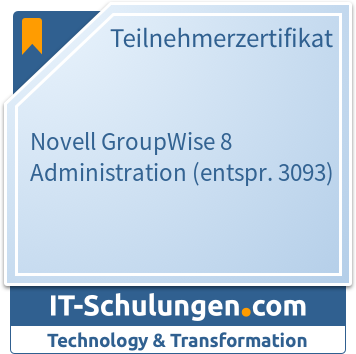 IT-Schulungen Badge: Novell GroupWise 8 Administration (entspr. 3093)