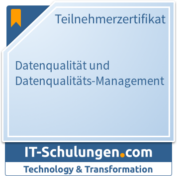 IT-Schulungen Badge: Datenqualität und Datenqualitäts-Management