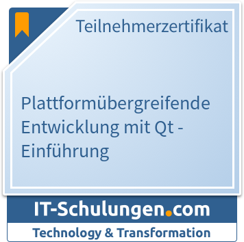IT-Schulungen Badge: Plattformübergreifende Entwicklung mit Qt - Einführung