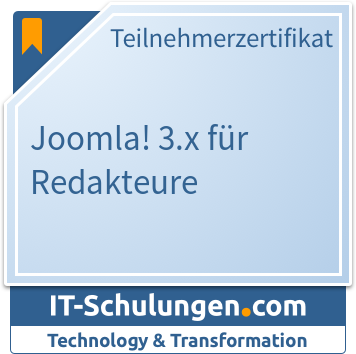 IT-Schulungen Badge: Joomla! 3.x für Redakteure
