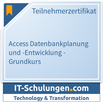 IT-Schulungen Badge: Access Datenbankplanung und -Entwicklung - Grundkurs
