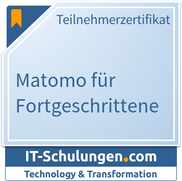 IT-Schulungen Badge: Matomo Fortgeschrittenen-Kurs (ehemals: Piwik Fortgeschrittenenkurs)