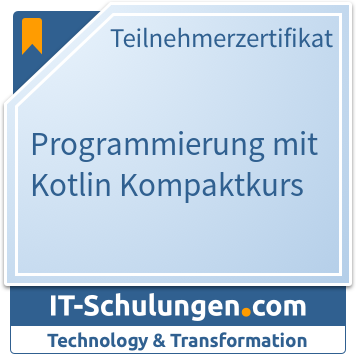 IT-Schulungen Badge: Programmierung mit Kotlin Kompaktkurs