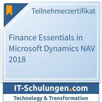 IT-Schulungen Badge: Finance Essentials in Microsoft Dynamics NAV 2018