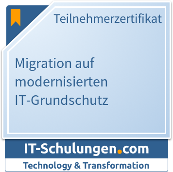 IT-Schulungen Badge: Migration auf modernisierten IT-Grundschutz