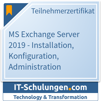 IT-Schulungen Badge: MS Exchange Server 2019 - Installation, Konfiguration, Administration