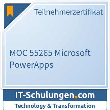 IT-Schulungen Badge: MOC 55265 Microsoft PowerApps