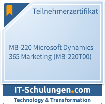 IT-Schulungen Badge: MB-220 Microsoft Customer Insights - Journey (MB-220T00)
