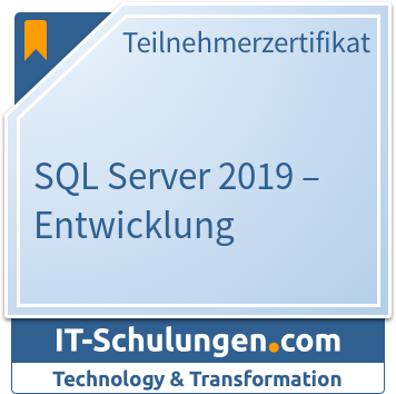 IT-Schulungen Badge: SQL Server 2019 – Entwicklung