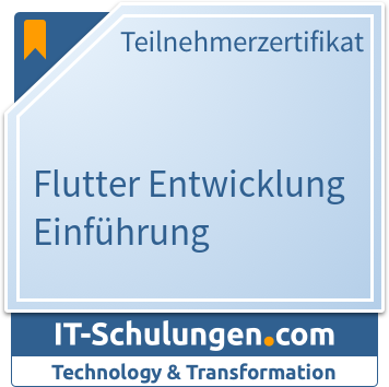 IT-Schulungen Badge: Flutter Einführung