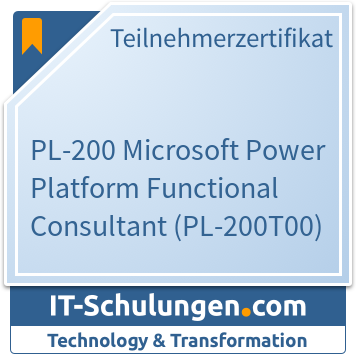 IT-Schulungen Badge: PL-200 Microsoft Power Platform Functional Consultant (PL-200T00)