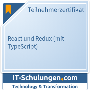 IT-Schulungen Badge: React und Redux (mit TypeScript)
