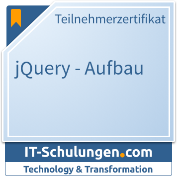 IT-Schulungen Badge: jQuery  - Aufbau