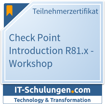 IT-Schulungen Badge: Check Point Introduction R81.x - Workshop