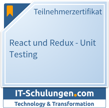 IT-Schulungen Badge: React und Redux - Unit Testing
