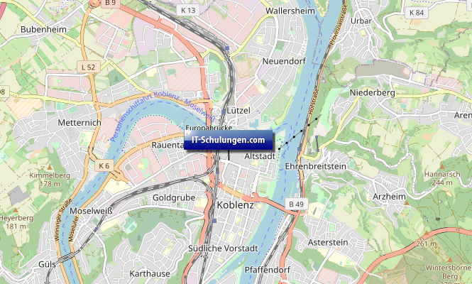Anfahrtsbeschreibung IT-Schulungen.com in Koblenz