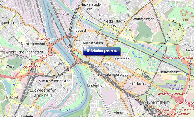 Anfahrtsbeschreibung IT-Schulungen.com in Mannheim